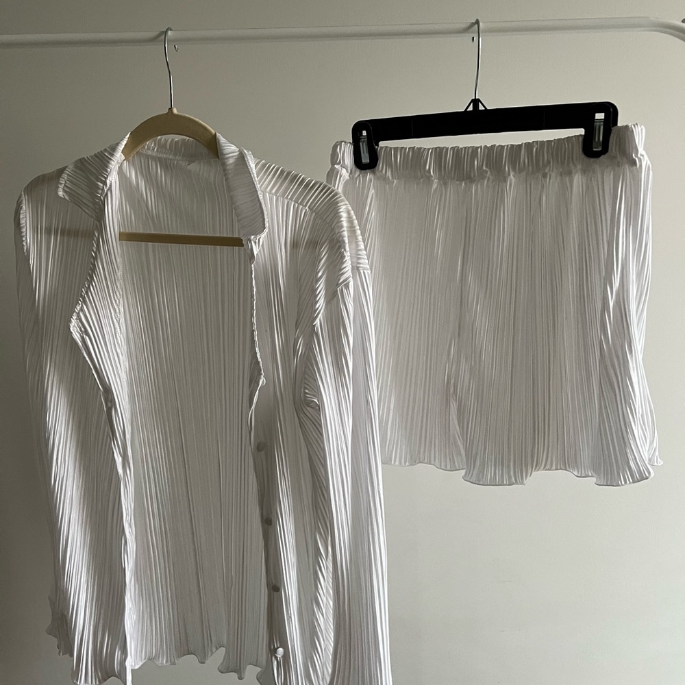 Ribbed White Set - Picture 3 of 6